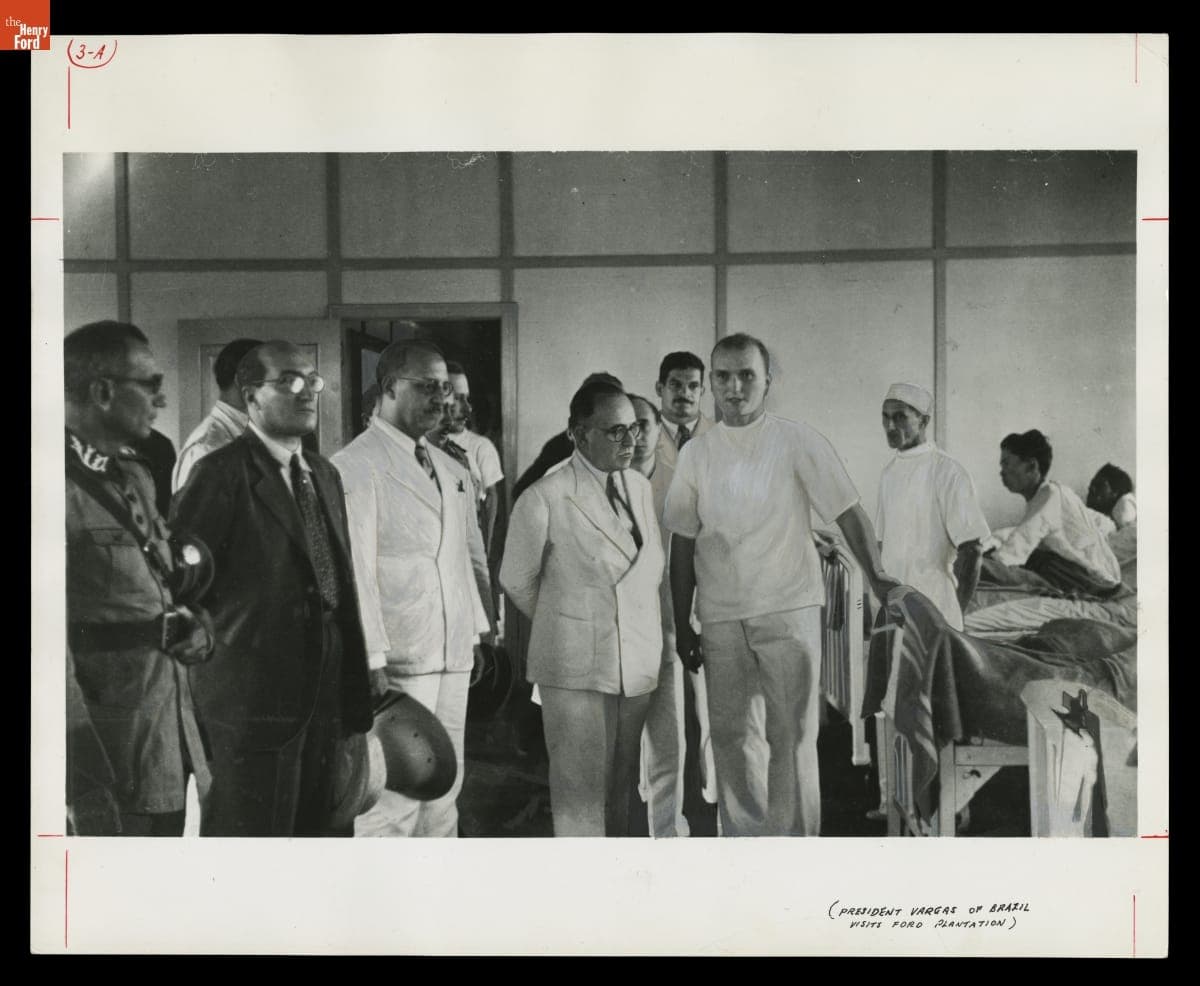President Vargas of Brazil Visits Hospital at Belterra, Brazil, 1940