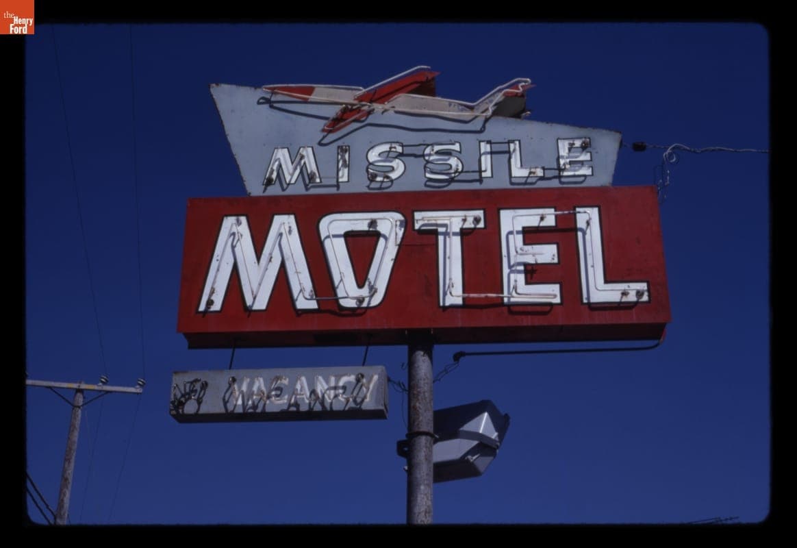 Missile Motel Sign, Oxnard, California, 1981