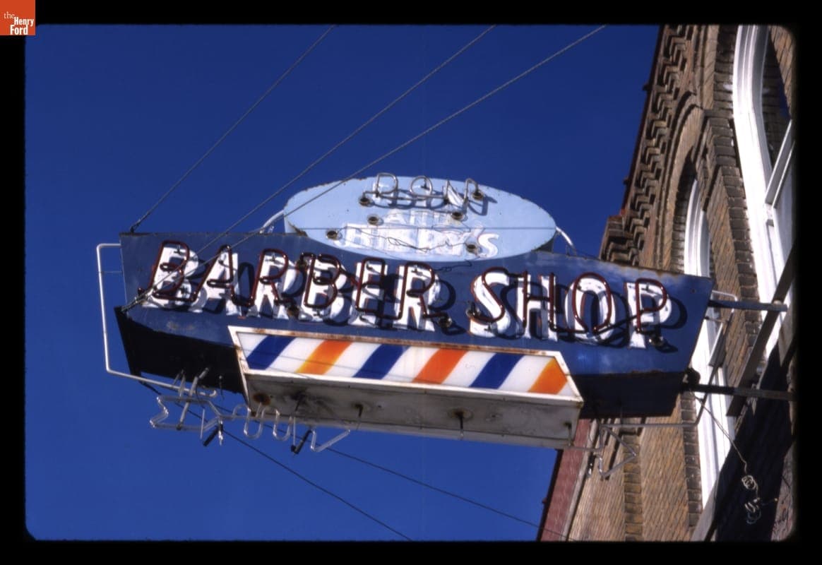 Don Bisig's Barber Shop Sign, St. Joseph, Missouri, 1988