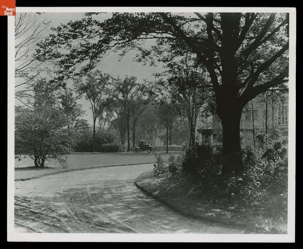 Ford Model T Coupe in the Driveway at Fair Lane, Dearborn, Michigan, 1917