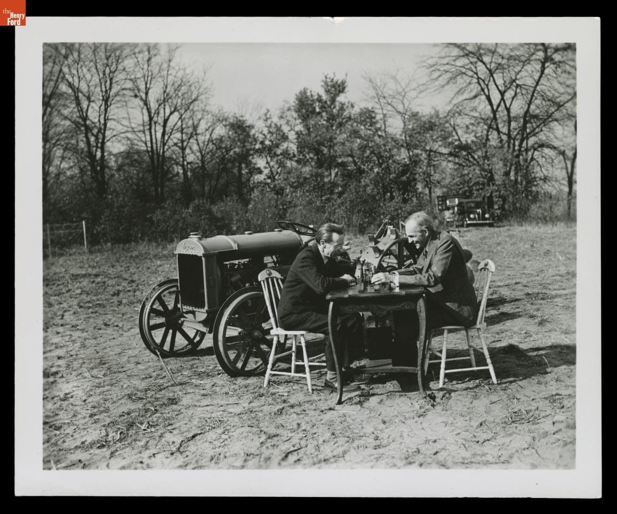 Henry Ford and Harry Ferguson Meeting at Fair Lane, October 1938