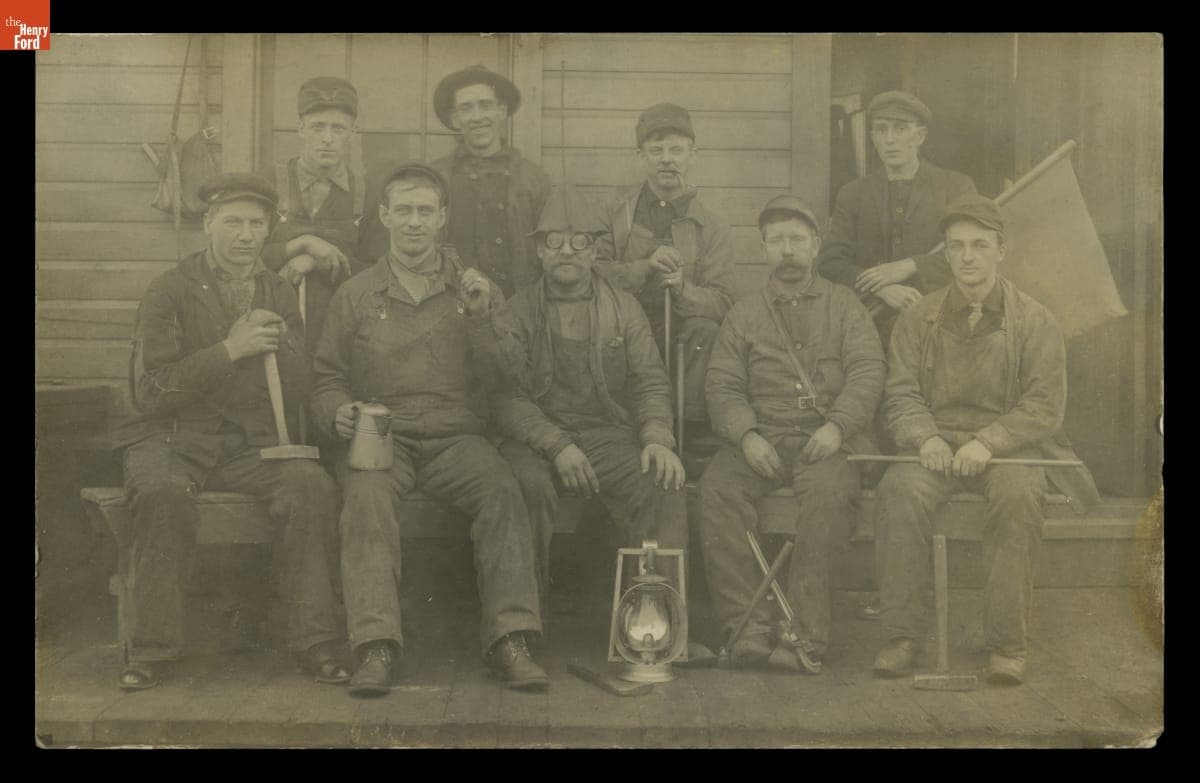 Railroad Workmen at Jake's Oil Shanty, East Altoona, Pennsylvania, circa 1895