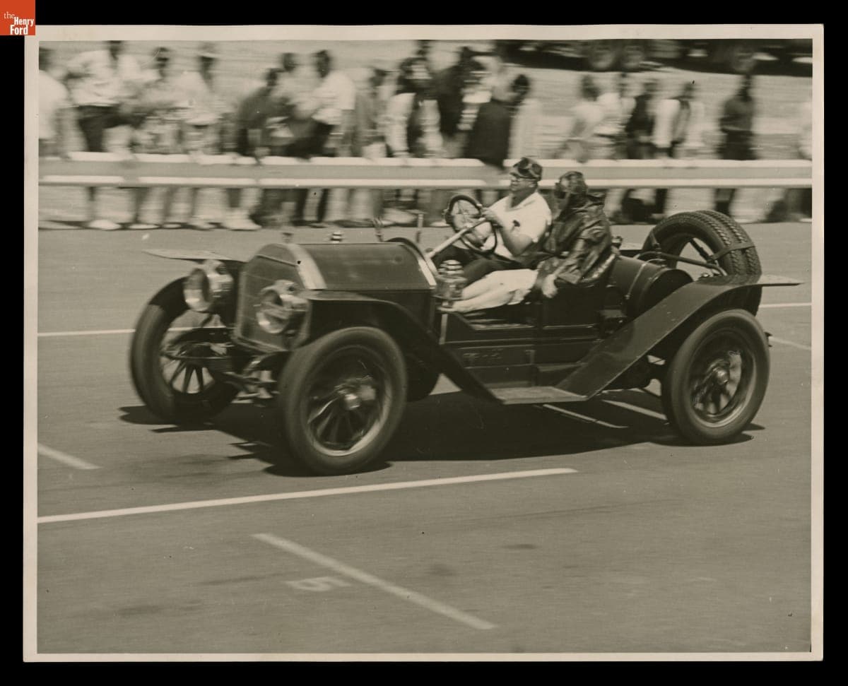 Henry Austin Clark Driving 1910 Simplex, Bridgehampton, New York, circa 1957