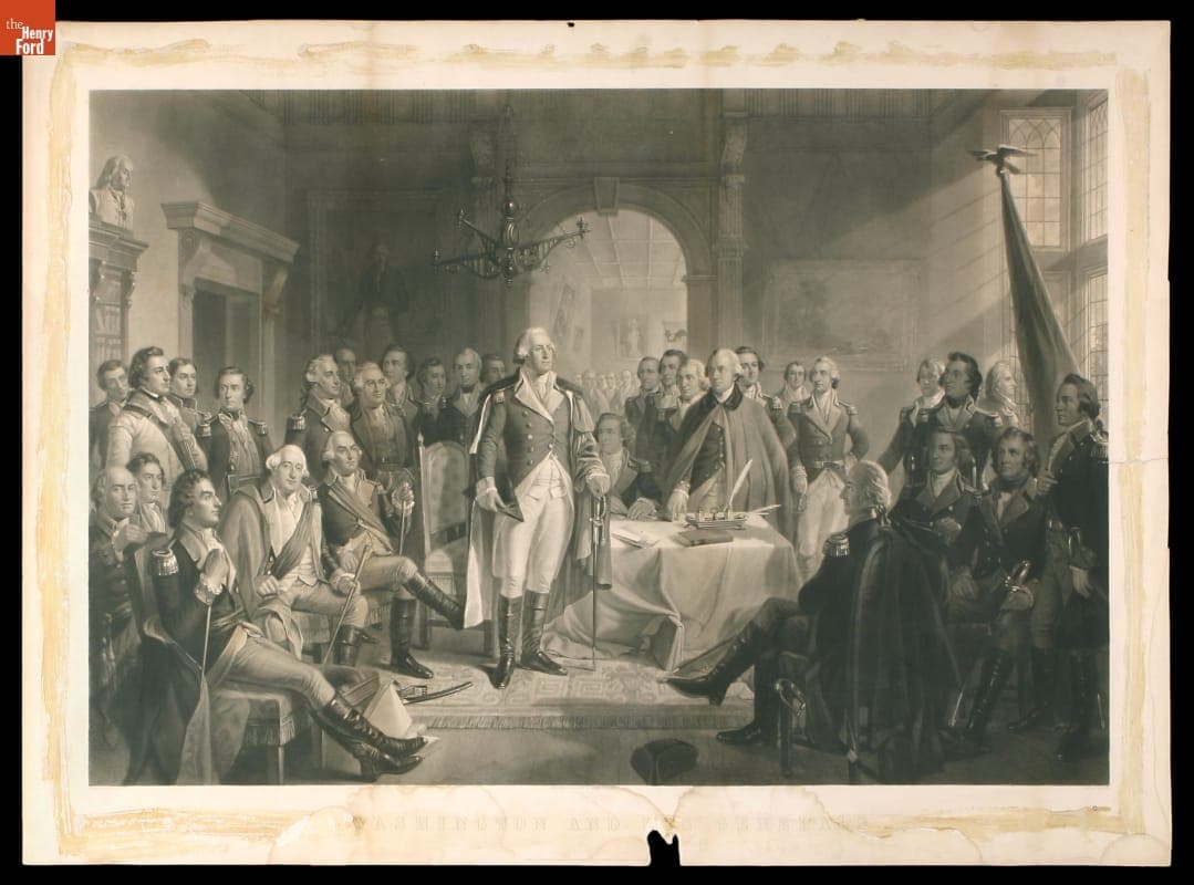Engraving, "Washington and His Generals," Published circa 1870