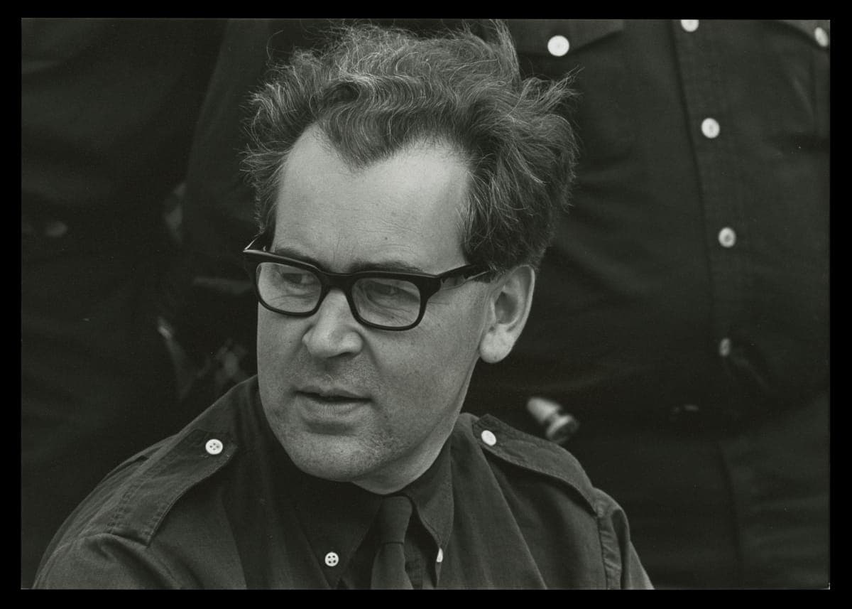 Eric Broadley of Lola Cars at the Indianapolis 500 Race, May 1967