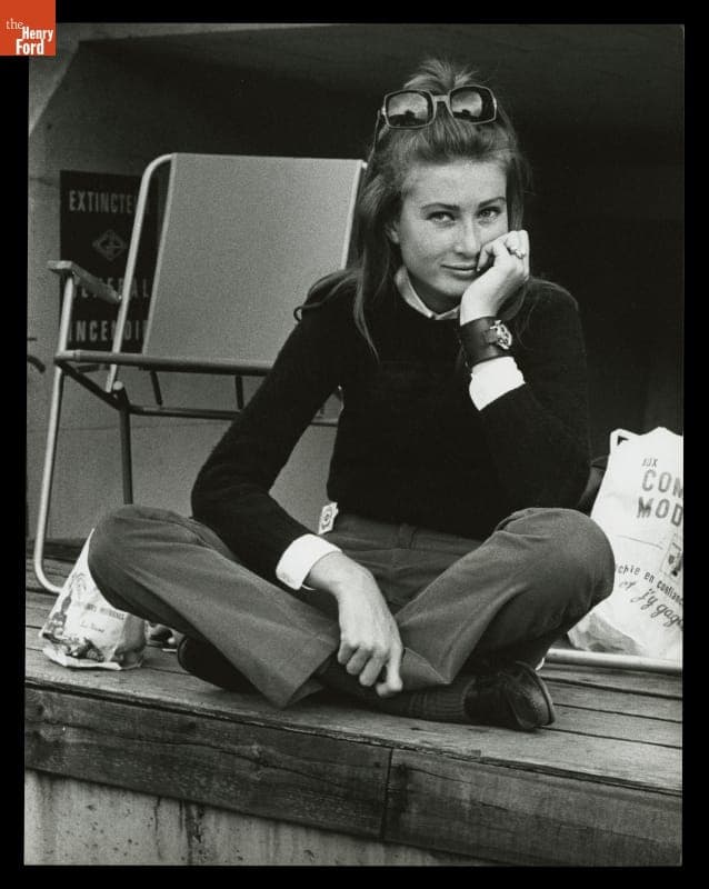 Nina Rindt, Wife of Driver Jochen Rindt, Before the 24 Heures du Mans (24 Hours of Le Mans) Race, June 1967