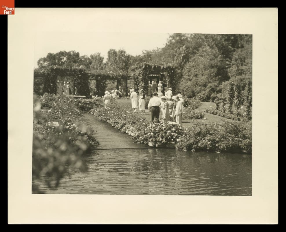 Garden Club Members in a Rose Garden at Fair Lane, circa 1930