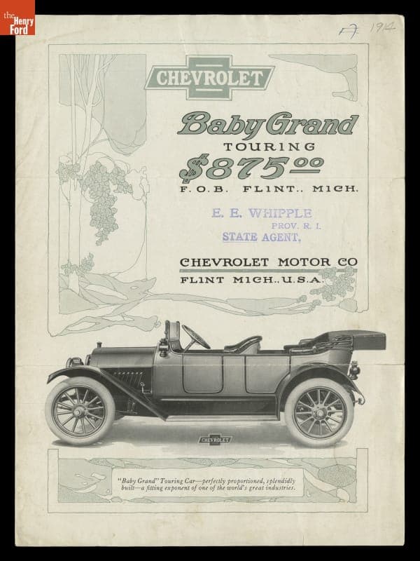 1914 Chevrolet Motor Co. Sales Catalog, "Chevrolet Baby Grand Touring $875.00"