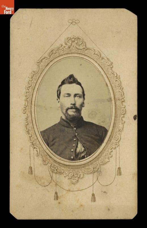 Portrait of Stout P. Wallace, 1st Ohio Cavalry, Company B, 1862-1864