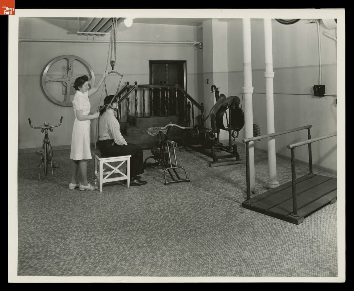 Physical Therapy Session at Henry Ford Hospital, Detroit, Michigan, November 1946