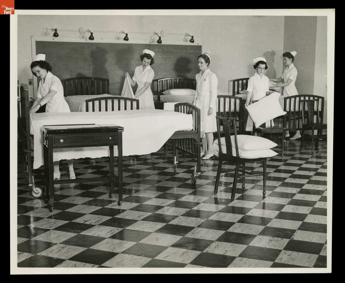Nurses in Training at Henry Ford Hospital, Detroit, Michigan, March 1945