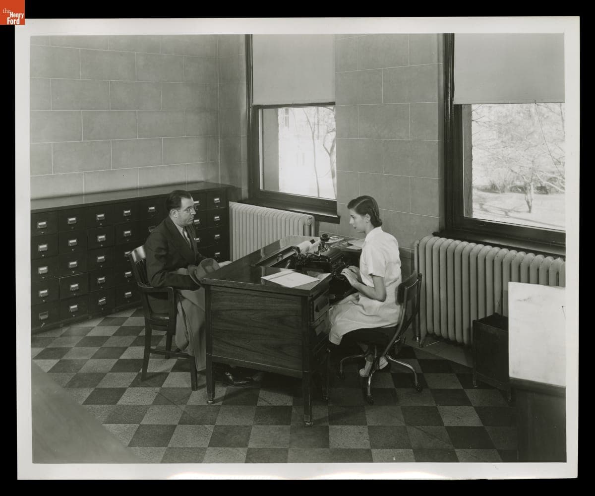 Administrative Worker Meeting with a Patient at Henry Ford Hospital, Detroit, Michigan, November 1946