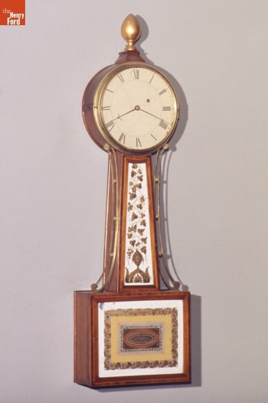 Banjo Clock, Made by Aaron Willard, circa 1810