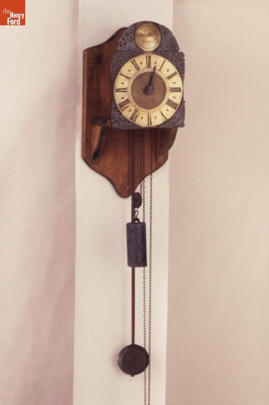 Wall Clock, Made by Samuel Mulliken, circa 1745