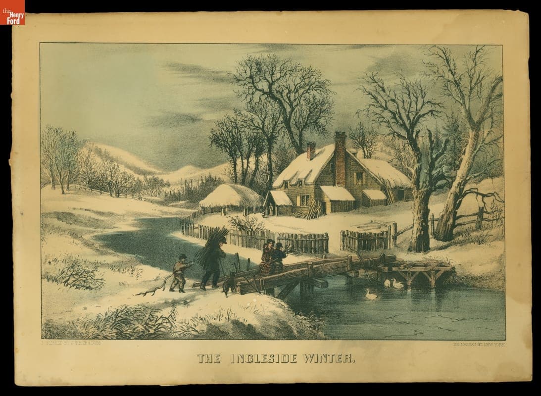 LIthograph, "The Ingleside Winter," circa 1880