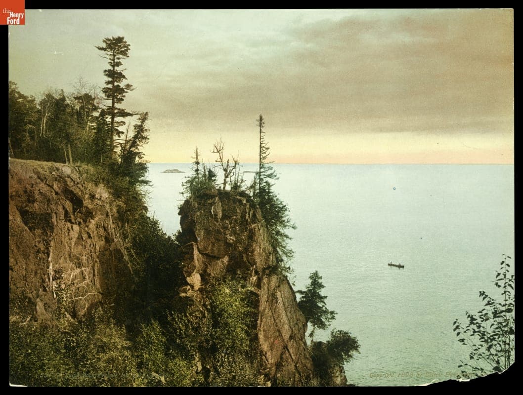 "Pulpit Rock on Presque Isle," Lake Superior near Marquette, Michigan, 1898