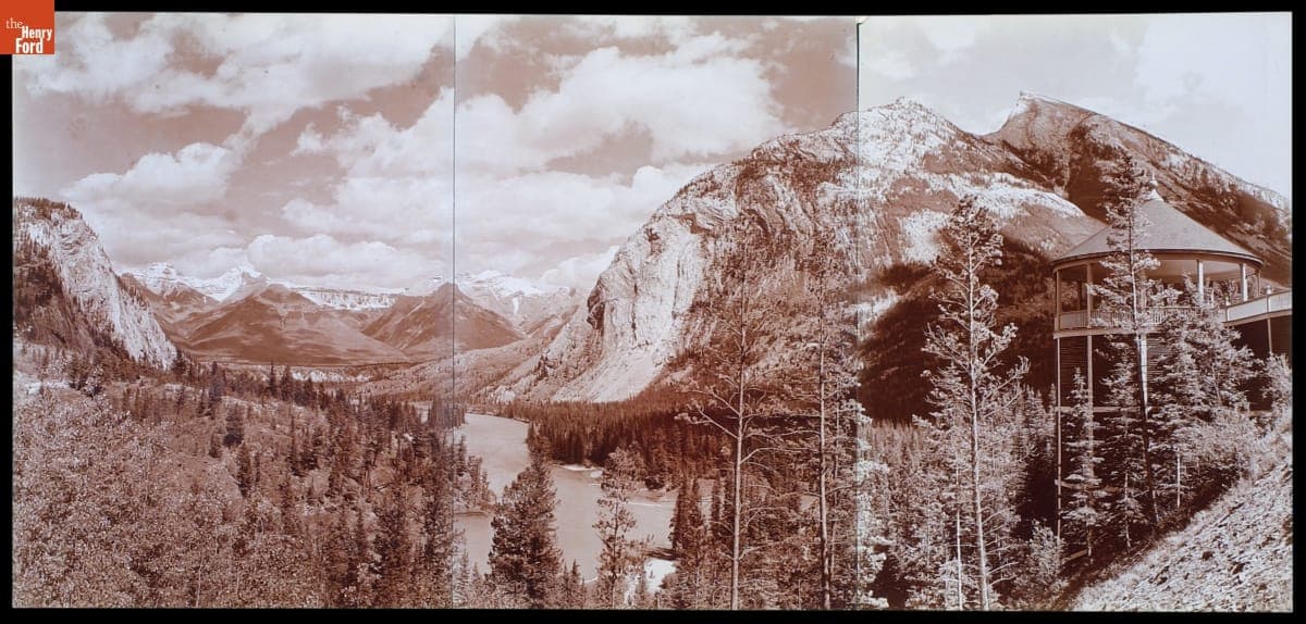 Down Bow Valley from the Banff Springs Hotel, Canadian Rockies, July 1902