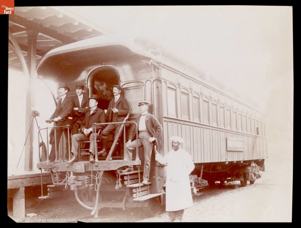 Detroit Photographic Company's Railcar and Staff, Delaware, Lackawanna and Western Railroad, circa 1904