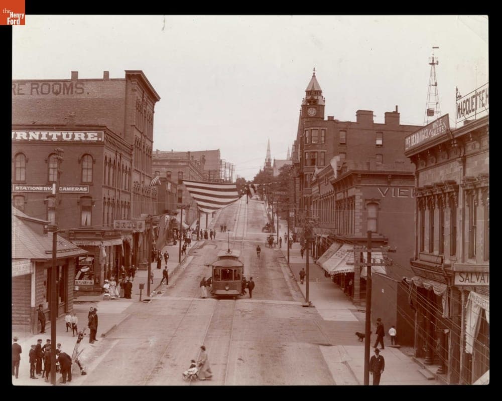 Front Street, Marquette, Michigan, circa 1909