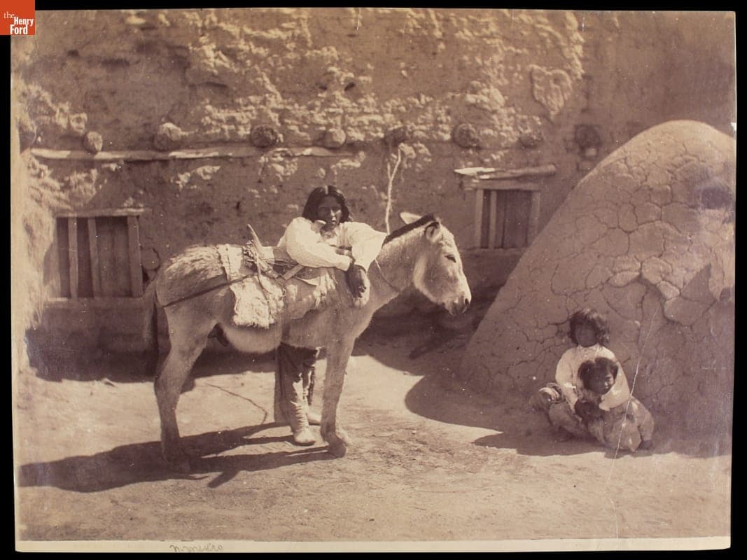 Tewa Family at Pueblo San Juan, New Mexico, circa 1885