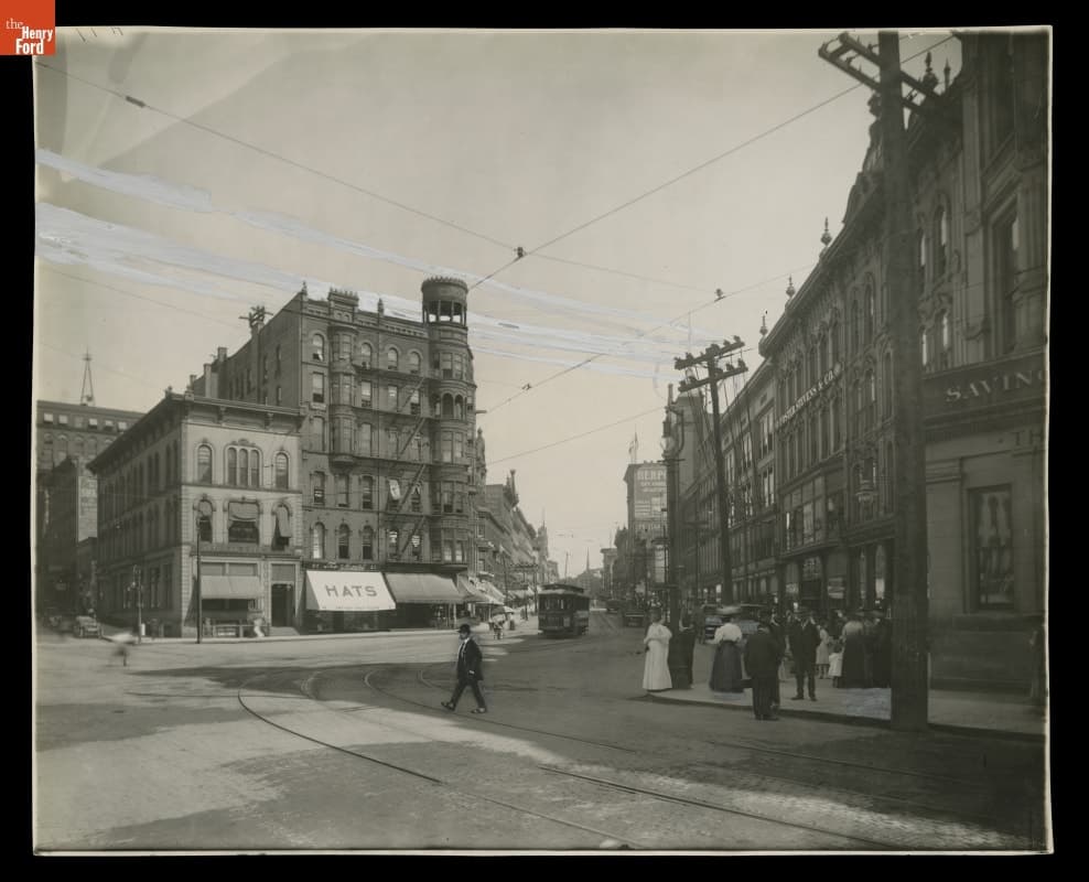 Monroe Street from Campau Square, Grand Rapids, Michigan, circa 1905