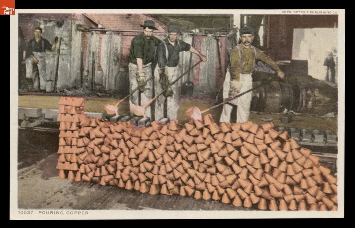 "Pouring Copper," Quincy Smelter, Hancock Michigan, circa 1906