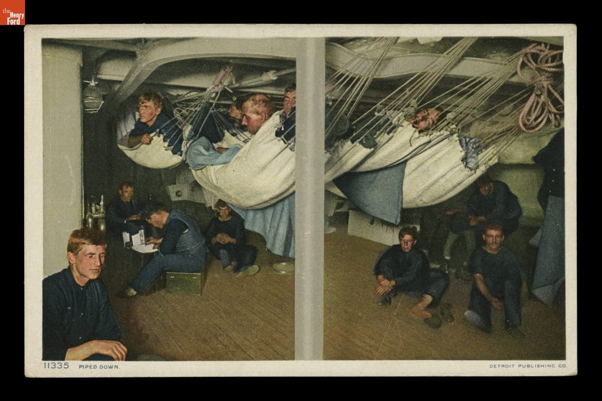 "Piped Down," Sailors on the Berth Deck of the USS Massachusetts, 1896-1901