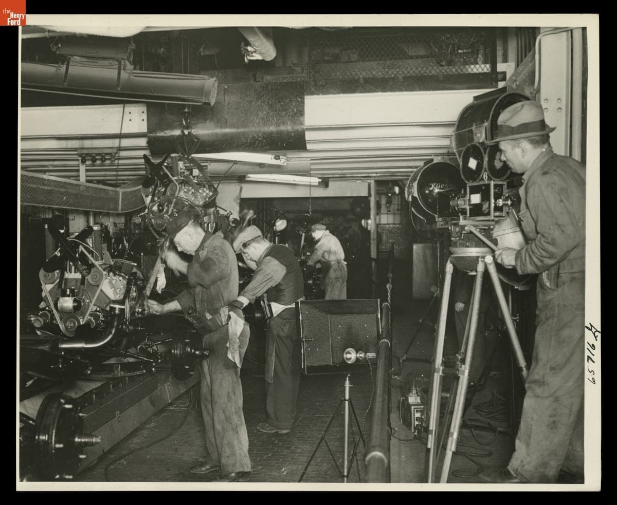 Filming the Assembly Line at the Ford Rouge Plant, January 1936