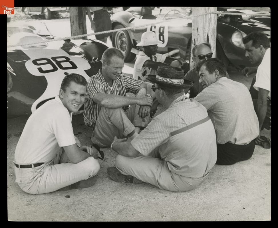 Drivers Lance Reventlow, Chuck Daigh and Carroll Shelby with Others, Nassau Speed Week, December 1958