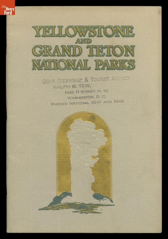 Travel Guidebook, "Yellowstone and Grand Teton National Parks," 1933