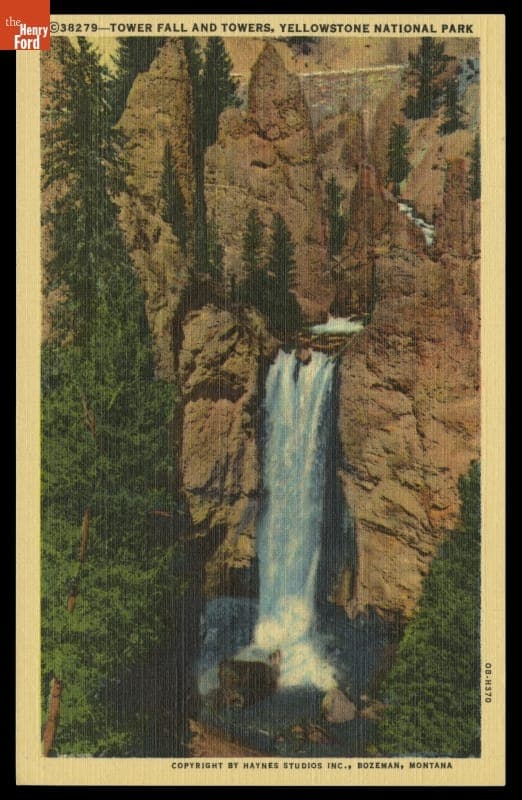 Tower Fall and Towers, Yellowstone National Park, 1940