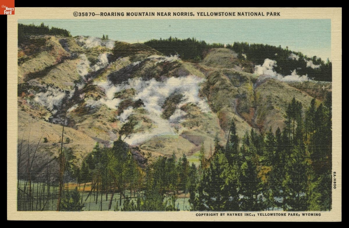 Roaring Mountain near Norris, Yellowstone National Park, 1936