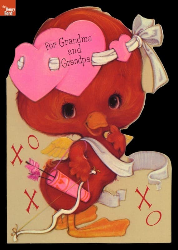 Valentine Card, "For Grandma and Grandpa," circa 1975