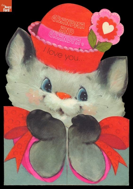 Valentine Card, "Grandma and Grandpa, I Love You," circa 1975