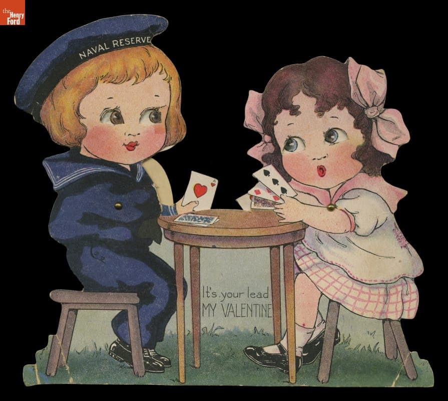 Valentine Card, "It's Your Lead, My Valentine," circa 1925