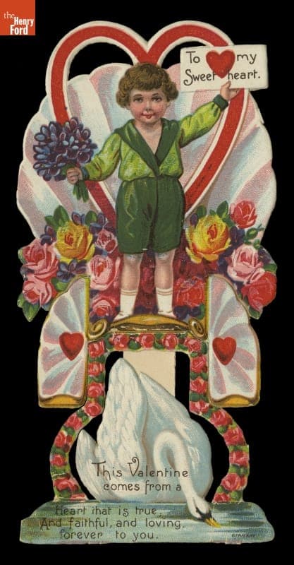 Three-Dimensional Valentine Card, "To My Sweetheart," circa 1925