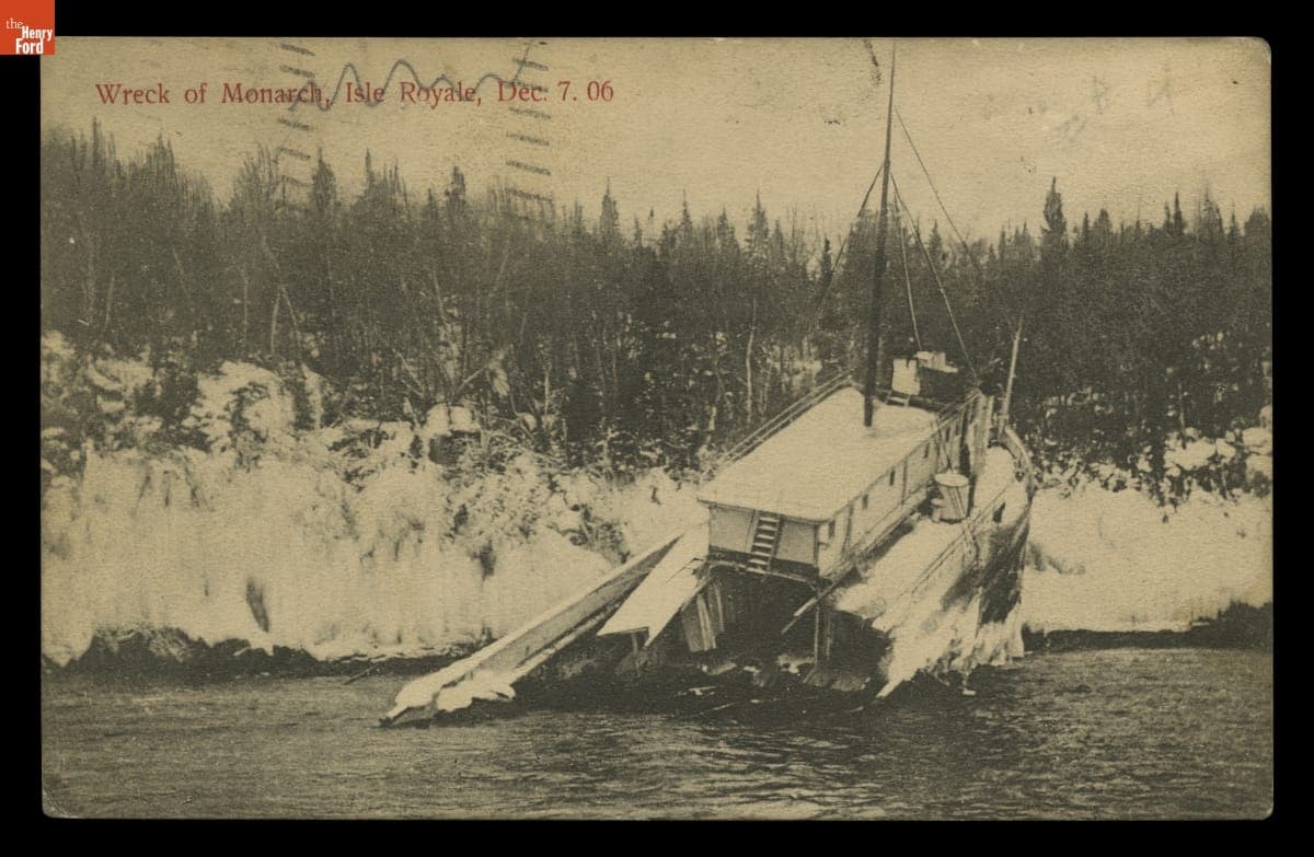 Wreck of Monarch, Isle Royale, December 7, 1906