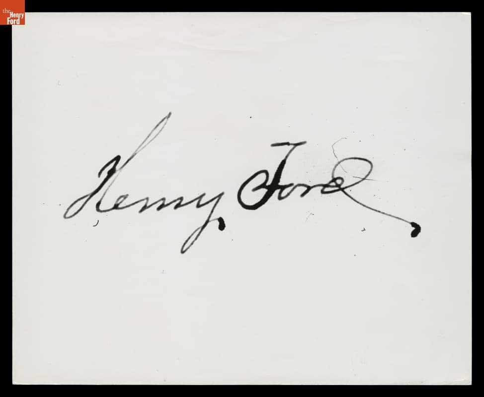 Signature of Henry Ford, circa 1925-1930