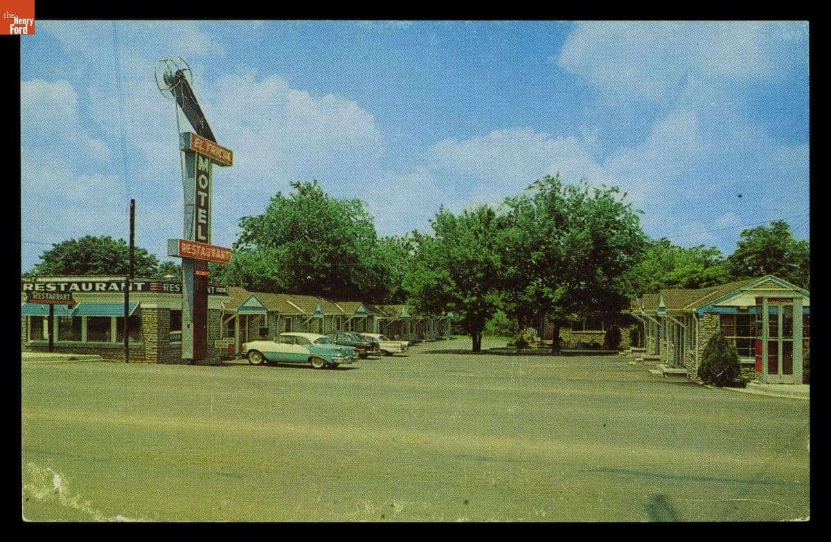 Postcard for El-Tricia Motel & Restaurant, Lebanon, Tennessee, circa 1960
