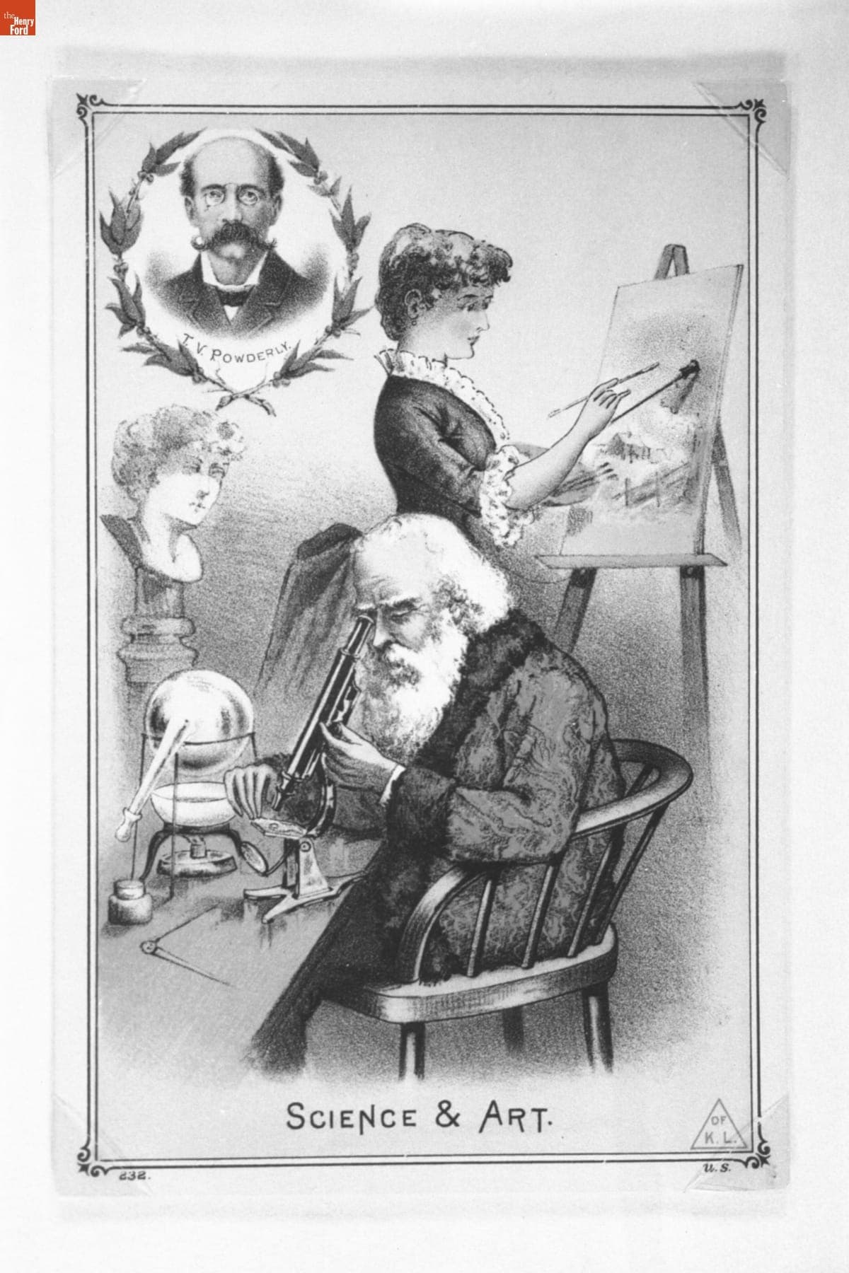 Trade Card for the Knights of Labor, "Science & Art," 1884-1887