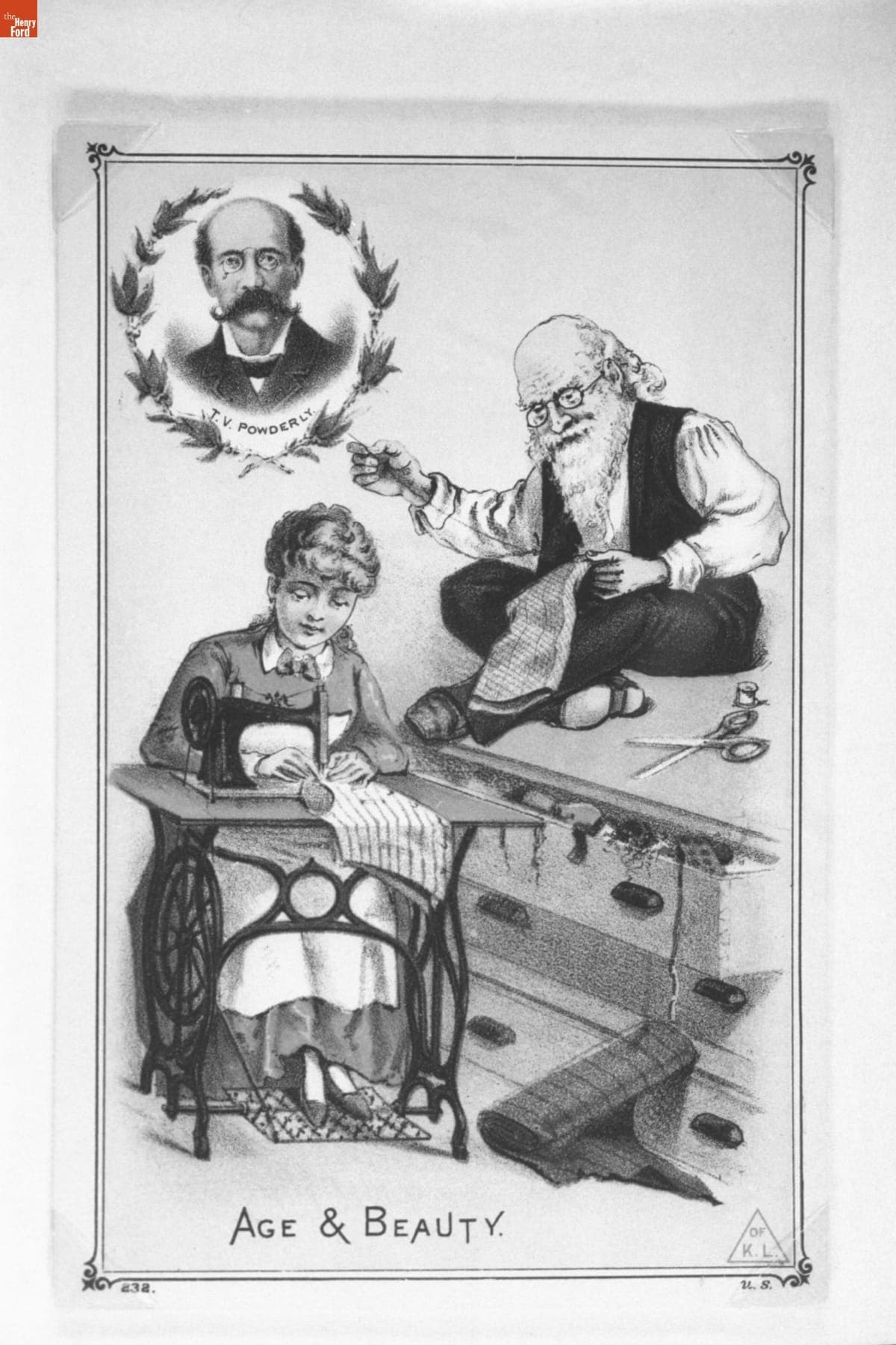 Trade Card for the Knights of Labor, "Age & Beauty," 1884-1887