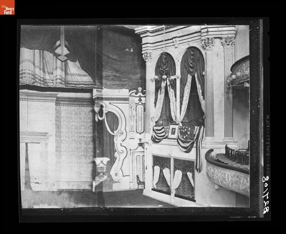 Ford's Theatre Presidential Box the Morning after Lincoln was Shot, April 15, 1865