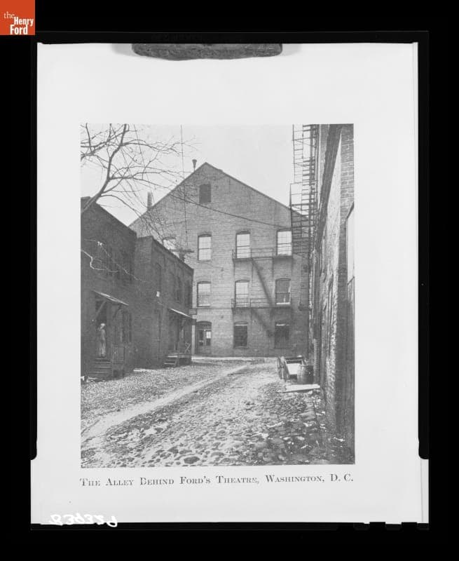 Alley behind Ford's Theatre Where John Wilkes Booth Escaped, 1865-1909