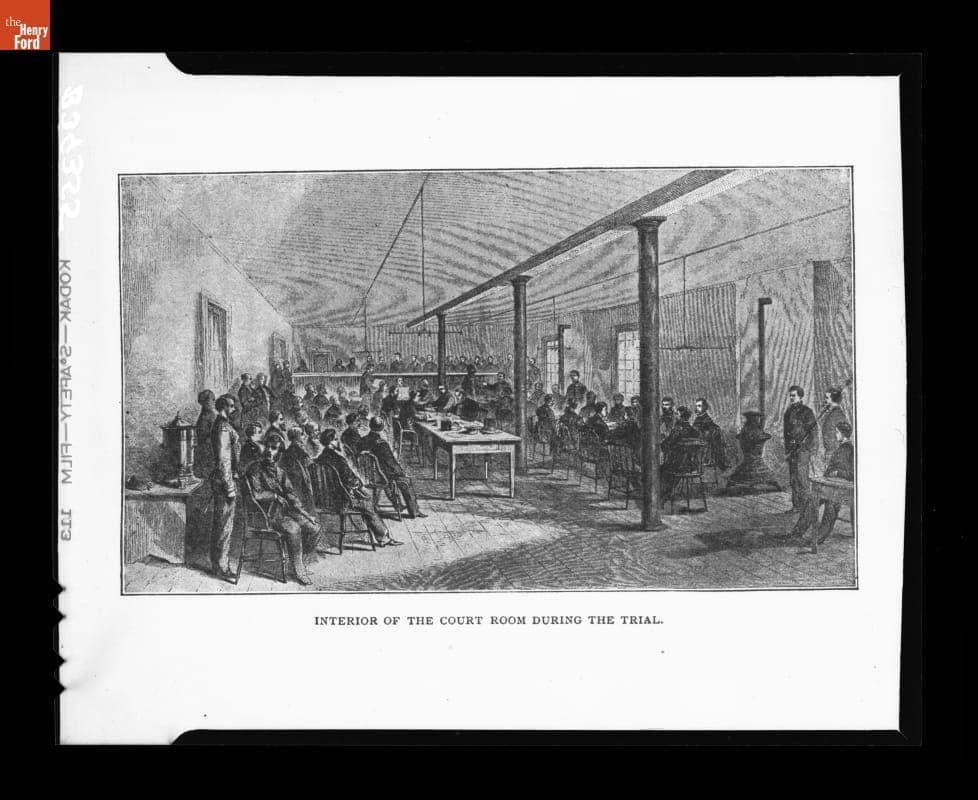 Courtroom during the Trial of the Lincoln Conspirators, 1865