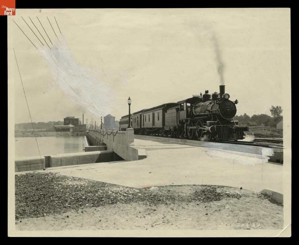 Detroit, Toledo & Ironton Railroad Locomotive No. 16 at Ford Motor Company Headlight Plant, Flat Rock, Michigan, 1923