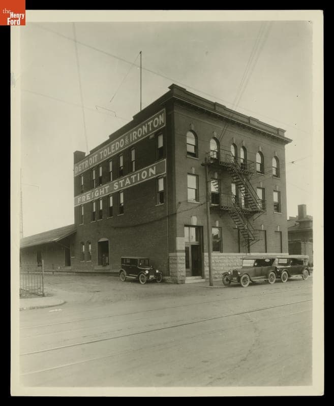 Freight Station at Detroit, Toledo & Ironton Railroad Depot, Ironton, Ohio, circa 1923