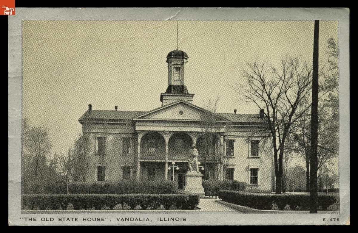 "The Old State House," Vandalia, Illinois, 1937-1939 Postcard