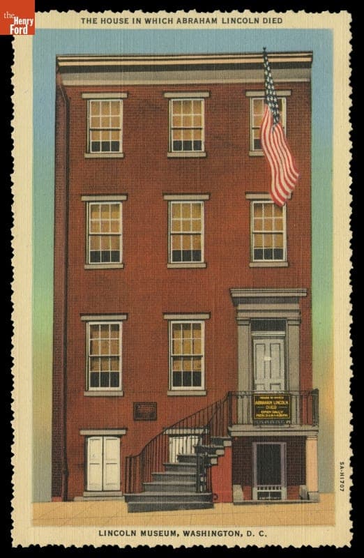 "The House in Which Abraham Lincoln Died," 1935 Postcard