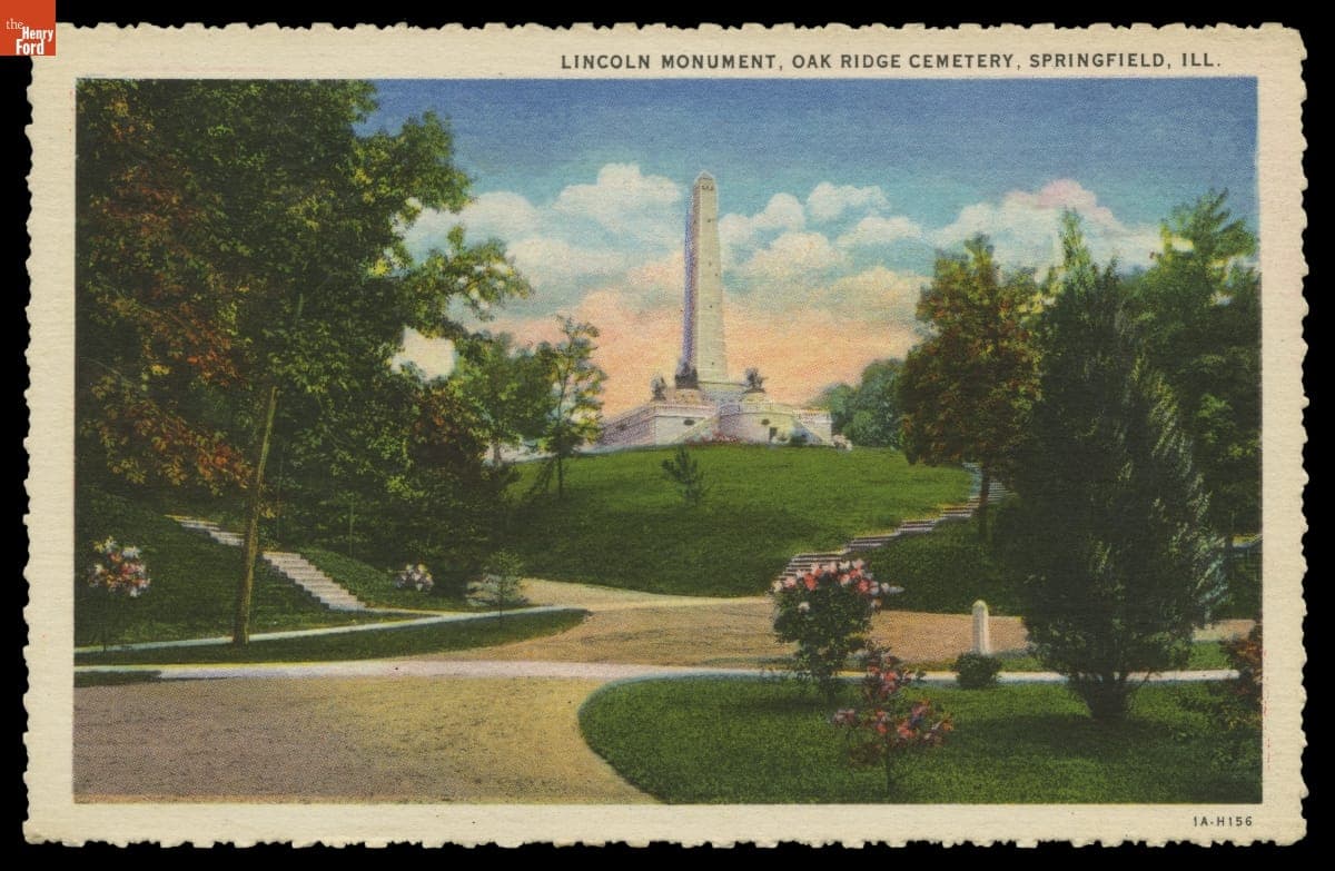 "Lincoln Monument, Oak Ridge Cemetery, Springfield, Ill.," 1931 Postcard