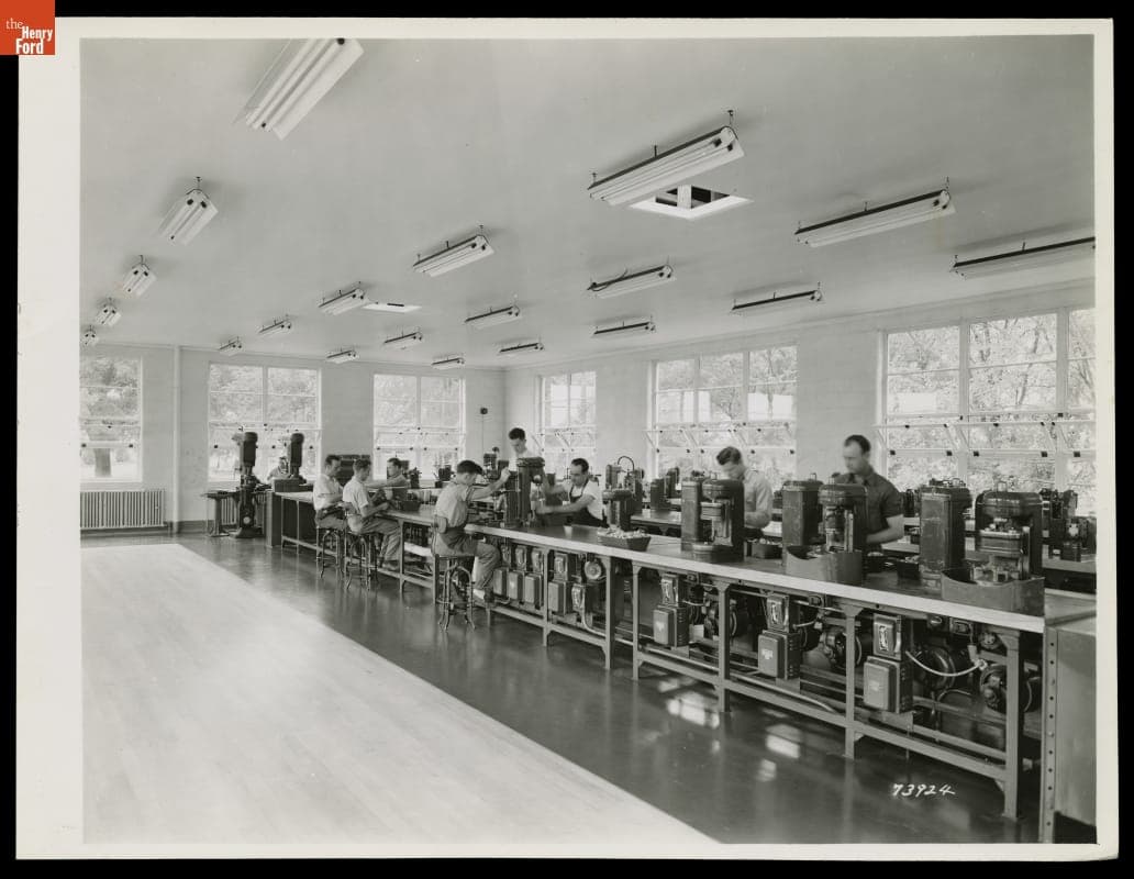 Veterans Working in Ford Motor Company Cherry Hill Plant, 1945
